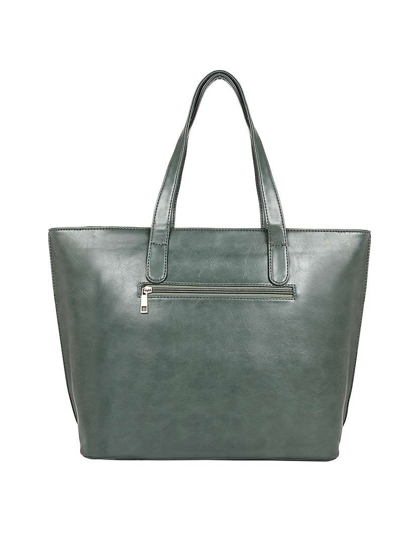 green leatherette (pu) handbag - 17567275 -  Standard Image - 1