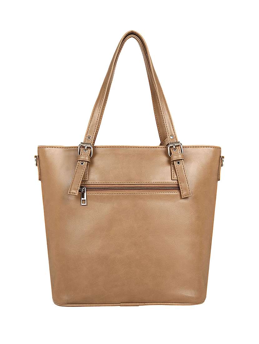 nude leatherette (pu) handbag - 17567278 -  Standard Image - 1