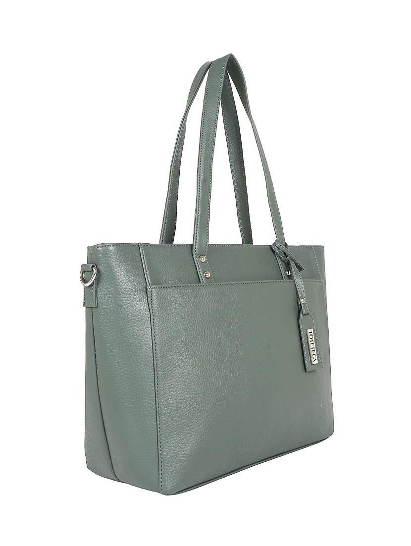 green leatherette (pu) handbag - 17567291 - Standard Image - 4
