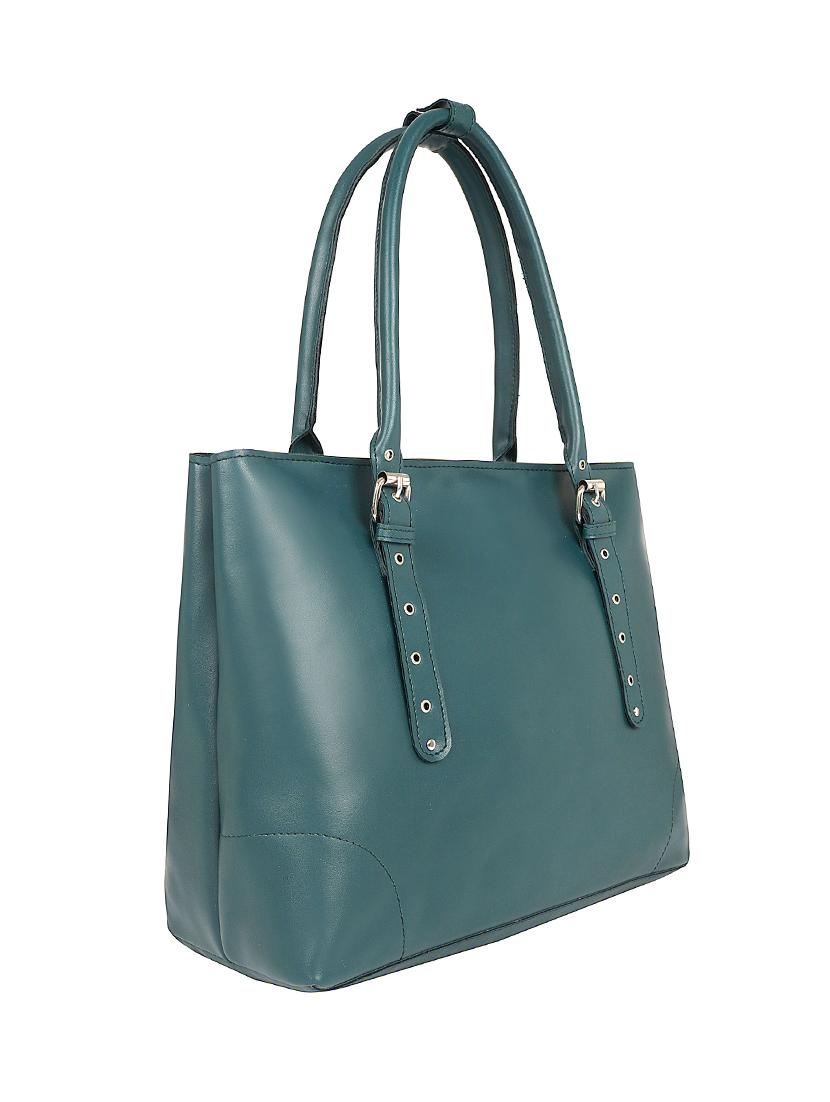 blue leatherette (pu) handbag - 17567294 - Standard Image - 4