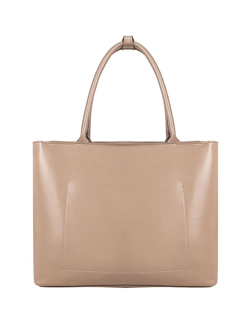 beige leatherette (pu) handbag - 17567296 -  Standard Image - 1