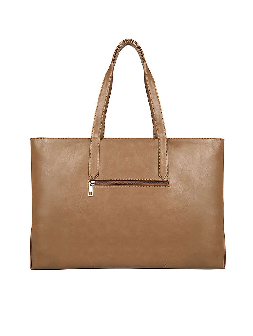 nude leatherette (pu) handbag - 17567299 -  Standard Image - 1