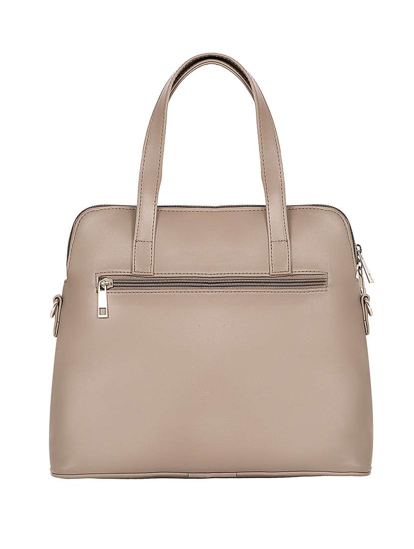 beige leatherette (pu) handbag - 17567303 -  Standard Image - 1