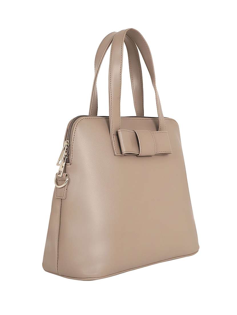 beige leatherette (pu) handbag - 17567303 -  Standard Image - 4