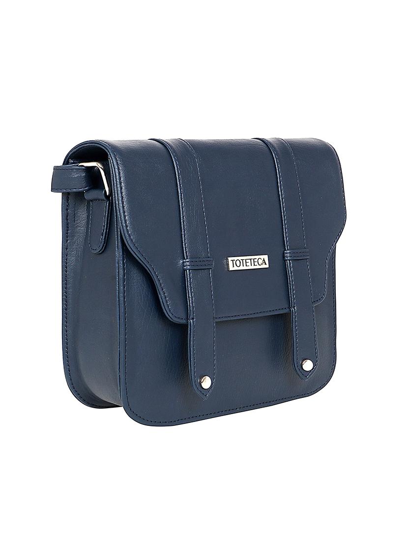 blue leatherette (pu) sling bag - 17567316 - Standard Image - 4