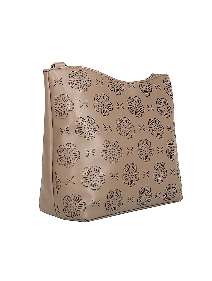 beige leatherette (pu) sling bag - 17567329 - Standard Image - 4