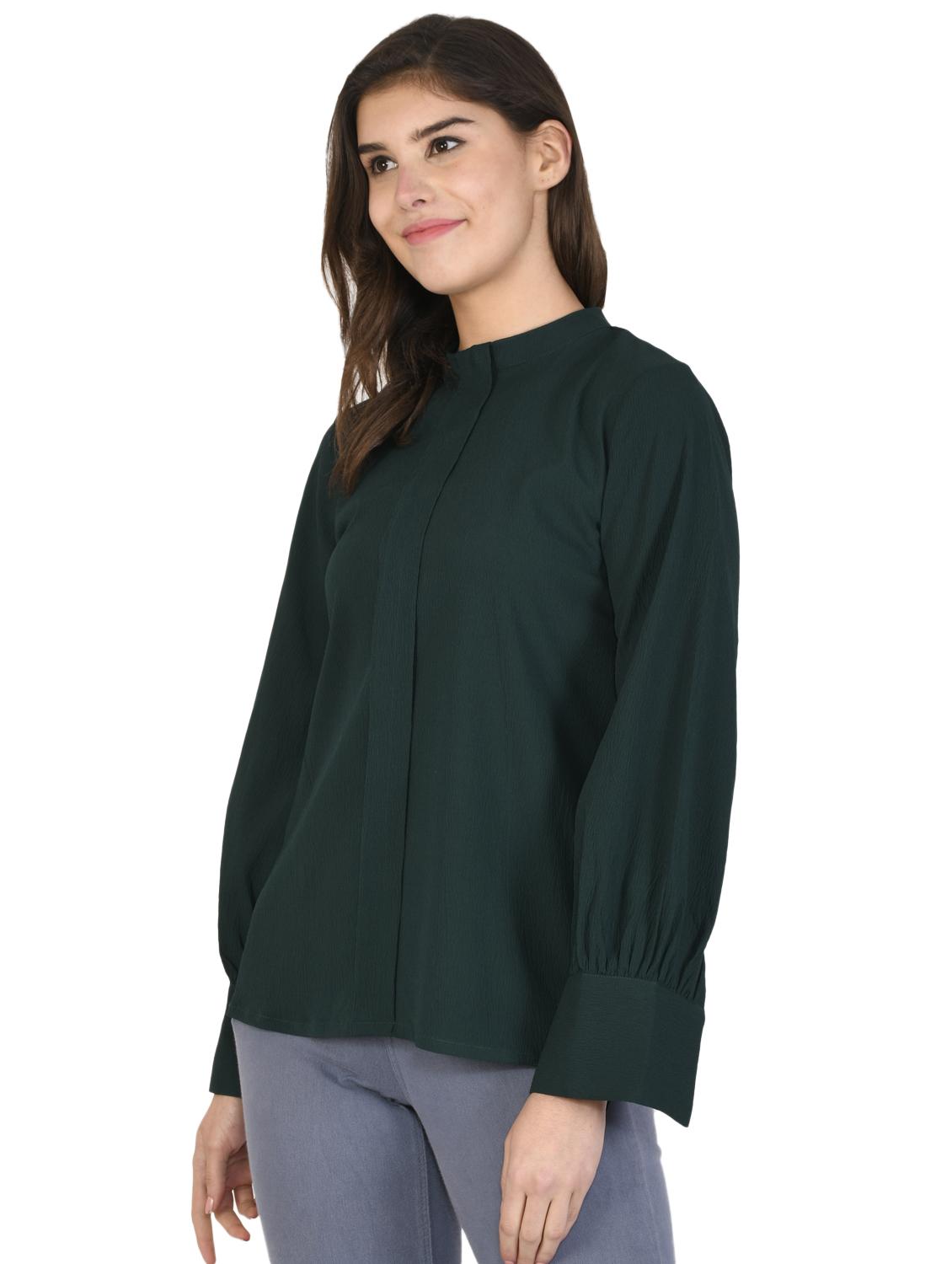 crew neck solid top - 17568112 - Standard Image - 1