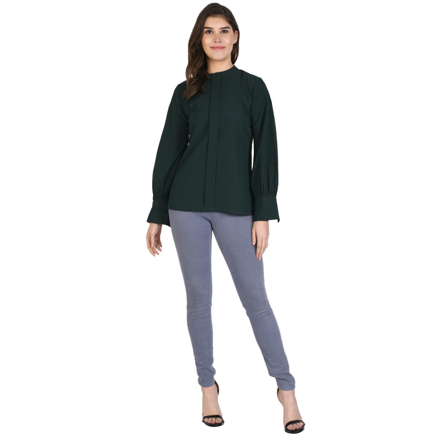 crew neck solid top - 17568112 - Standard Image - 4