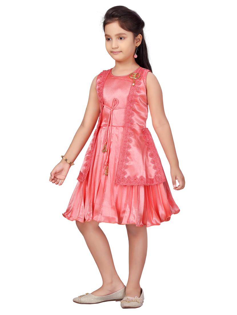 red silk blend frock - 17568453 - Standard Image - 1