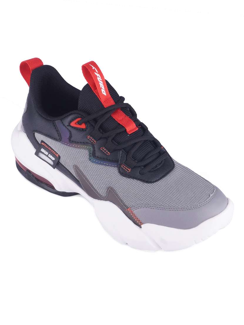 grey mesh sport shoes