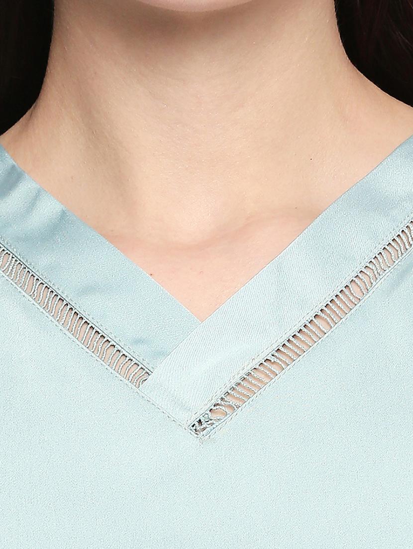 overlap neck solid top - 17570769 - Standard Image - 4