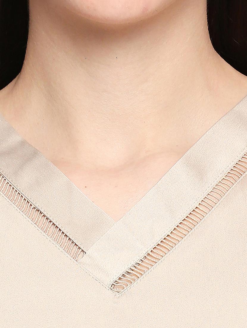 overlap neck solid top - 17570770 - Standard Image - 4
