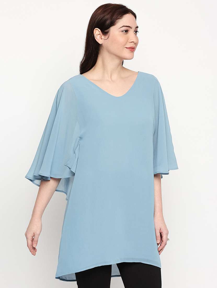 cape sleeves solid tunic  - 17571092 -  Standard Image - 1