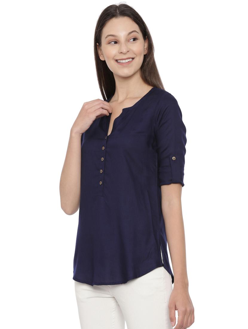 women's straight notch neck top - 17571436 -  Standard Image - 1