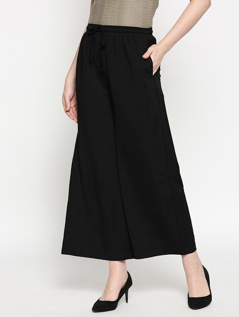 high rise flared palazzos - 17572740 - Standard Image - 1