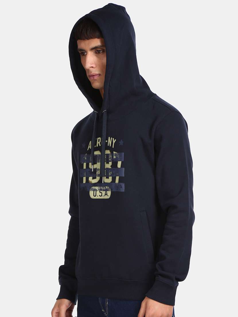 navy blue printed sweatshirt - 17572761 -  Standard Image - 1