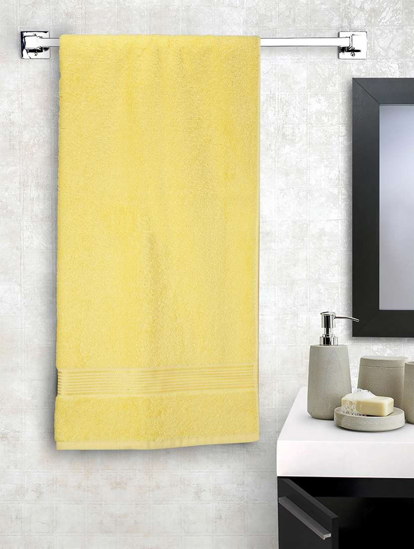 lorena 100% cotton super-soft terry towels -1pc bath towel (d`ross) solid-yellow