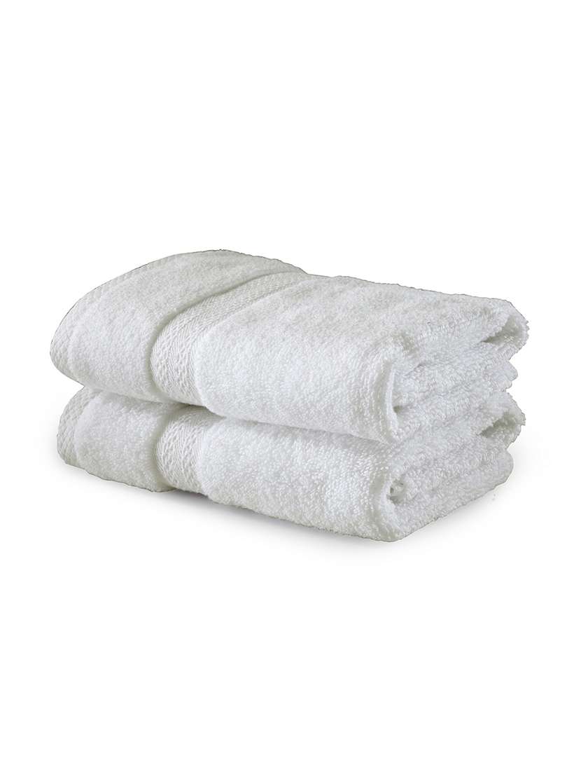 bianca zero-twist 100% cotton ultra-fluffy towels -2pc hand towel (paradiso) solid-white