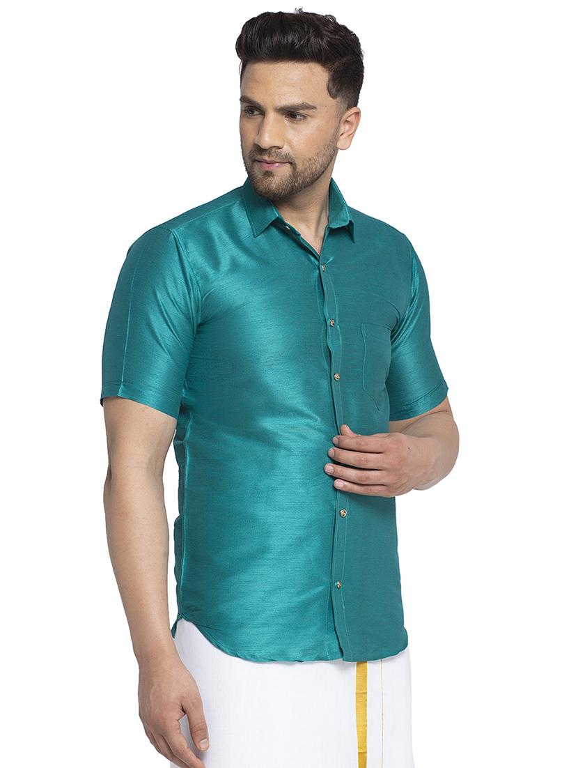 mens solid casual shirt - 17574054 - Standard Image - 1