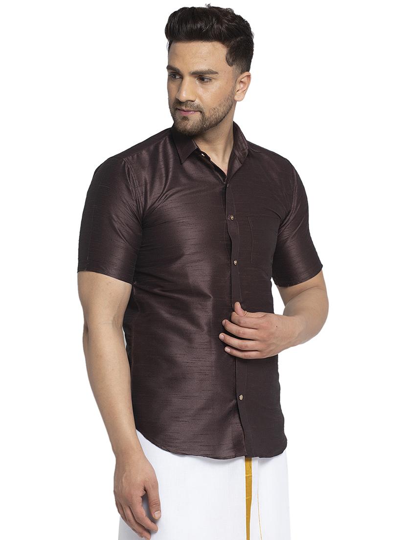 mens solid casual shirt - 17574055 - Standard Image - 1