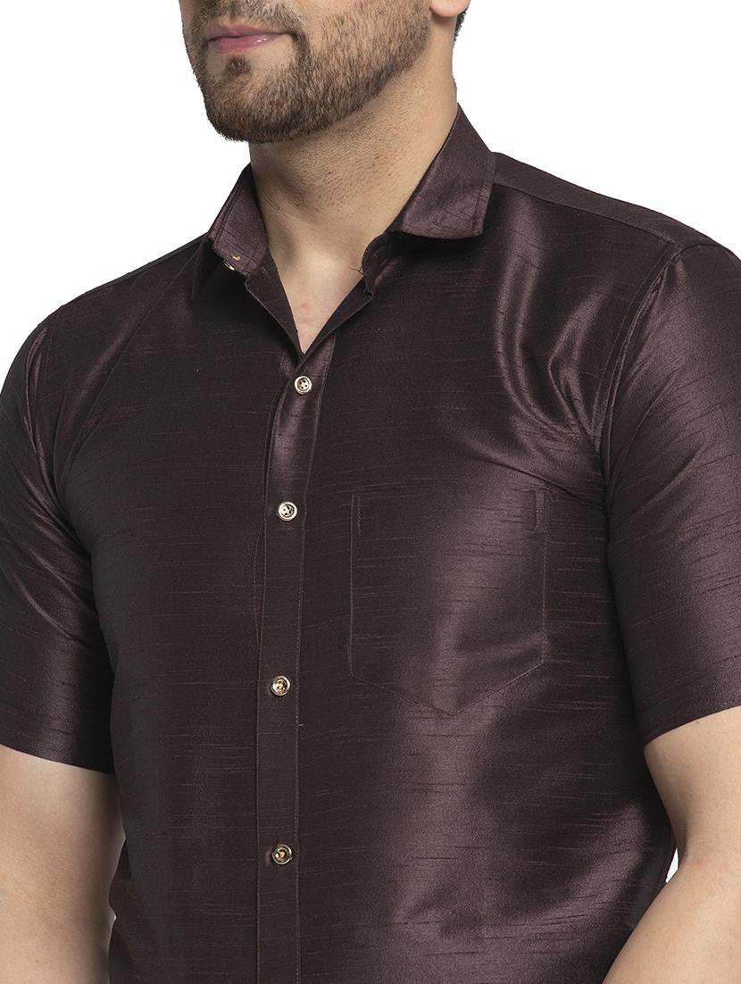 mens solid casual shirt - 17574055 - Standard Image - 4
