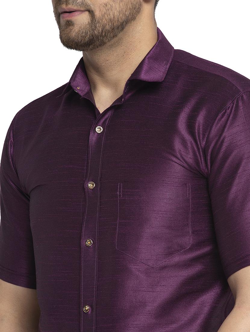 mens solid casual shirt - 17574056 - Standard Image - 4