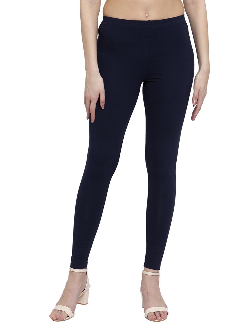 navy blue solid ankle length legging - 17574402 -  Zoom Image - 0
