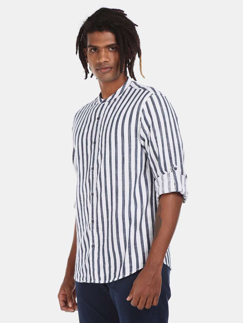 white striped  casual shirt
