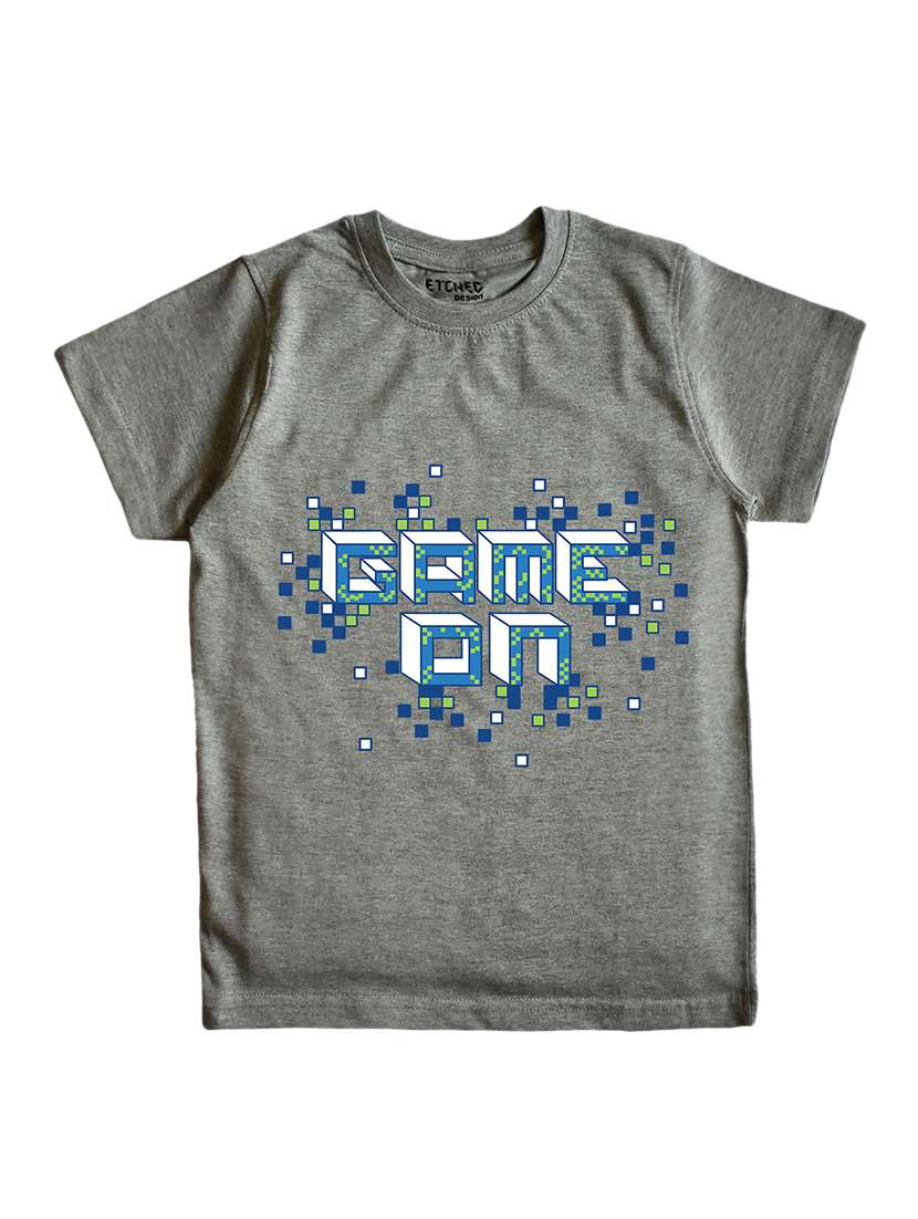 charcoal typographic printed t-shirt