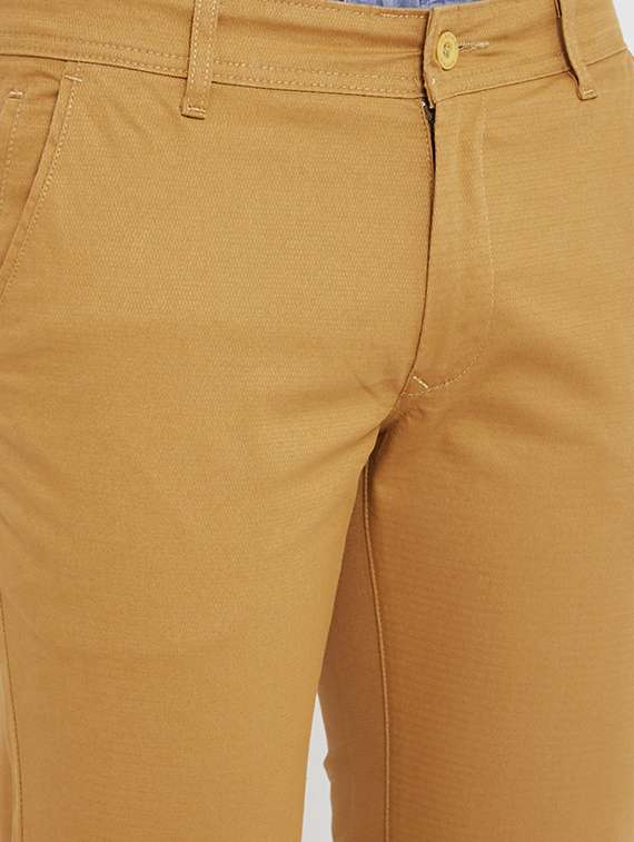 khaki textured chinos - 17578552 - Standard Image - 4