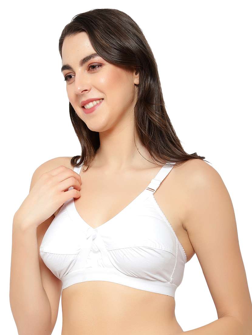 white cotton regular bra - 17579310 -  Standard Image - 1