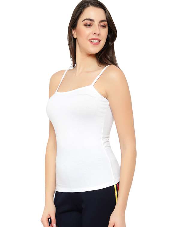white  solid cotton camisole - 17579350 -  Standard Image - 1