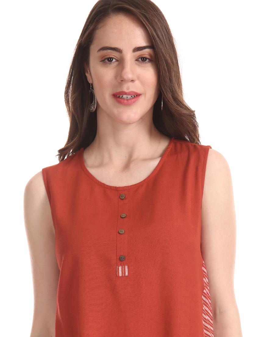 round neck a-line tunic - 17581168 - Standard Image - 4