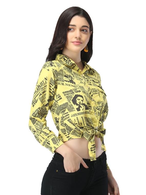 women's crop collared top - 17582179 -  Standard Image - 1