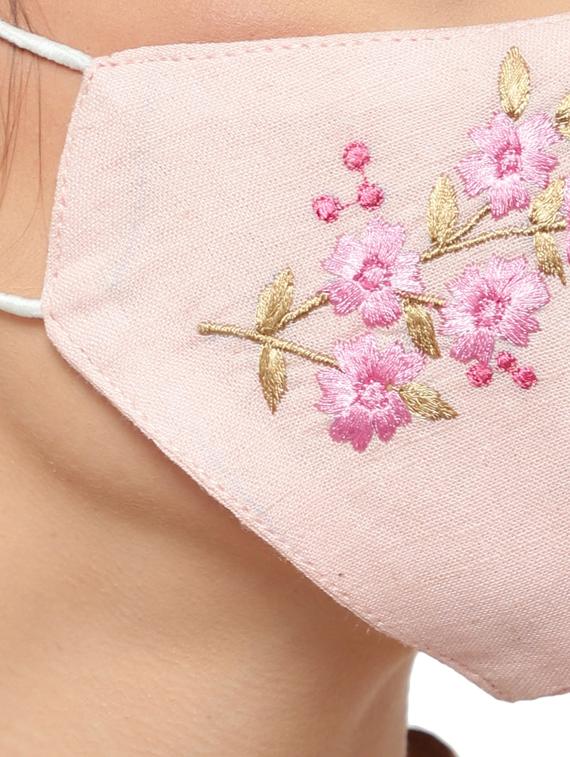 pink cotton decorative women mask - 17582246 - Standard Image - 4