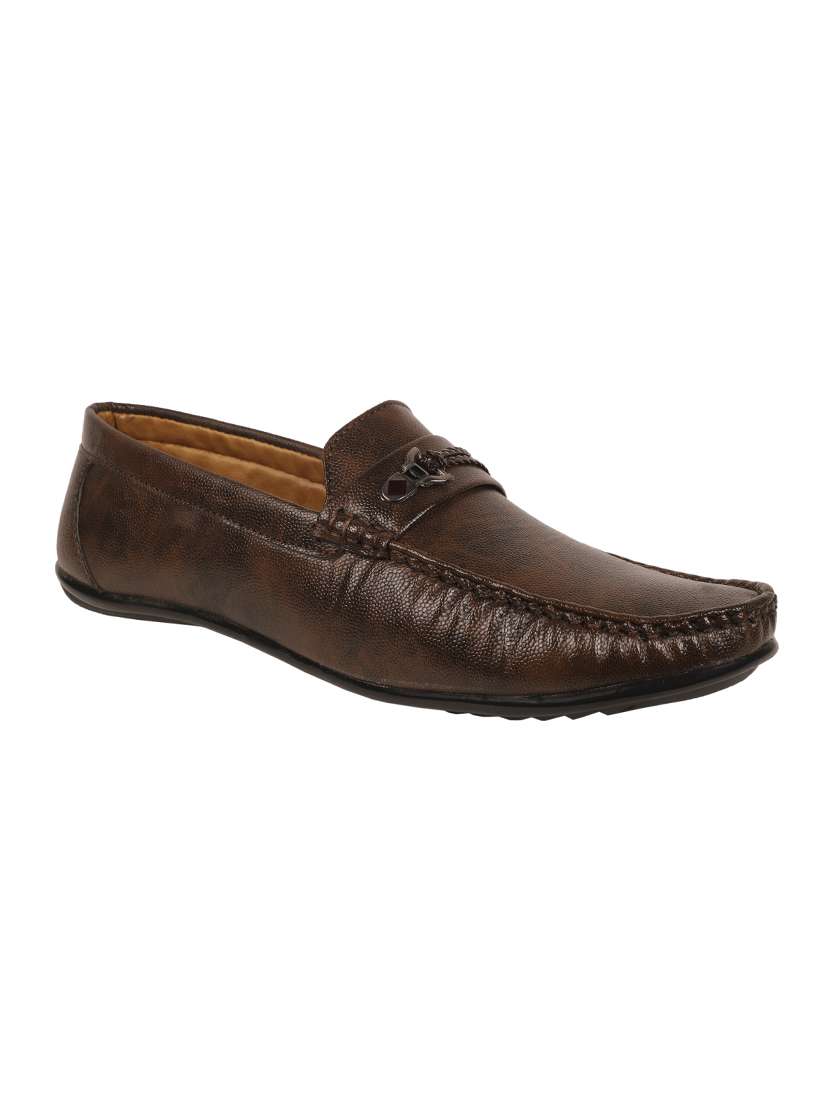men brown slip on loafer 