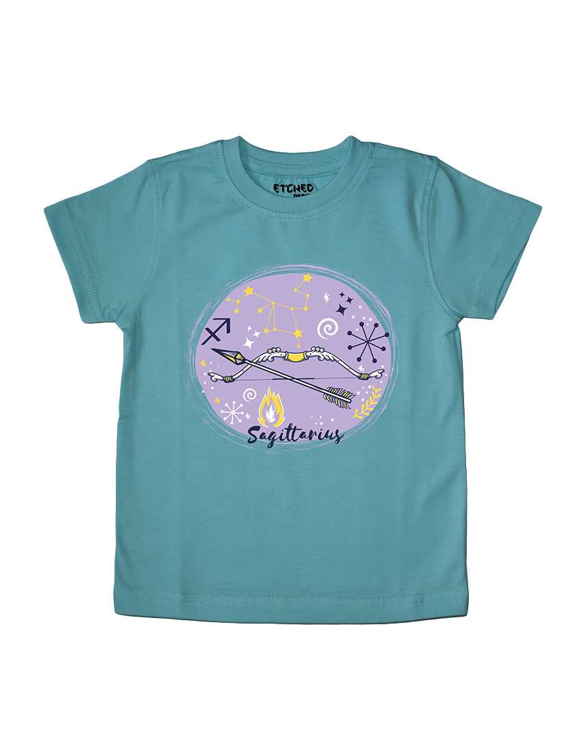 etched design boys zodiac sign tshirt "sagittarius"