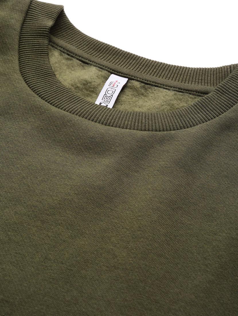 olive green printed sweatshirt - 17584145 - Standard Image - 4