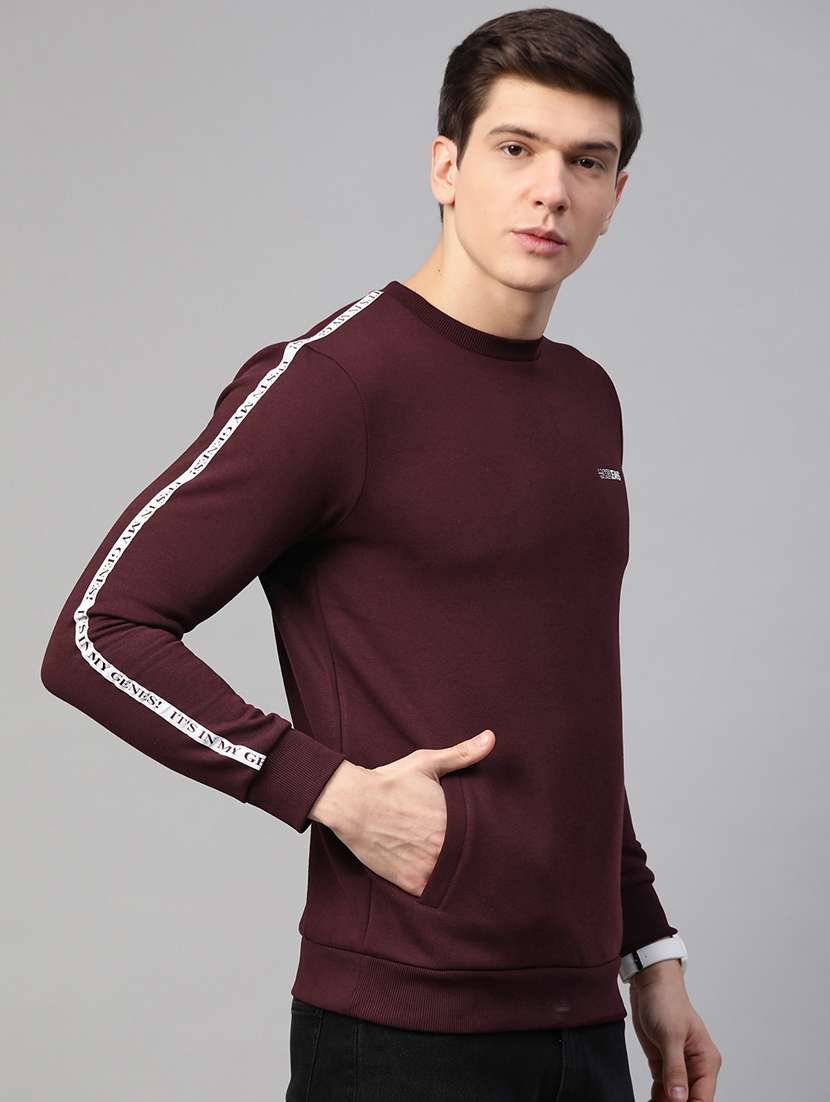 maroon taped sweatshirt - 17584149 -  Standard Image - 1