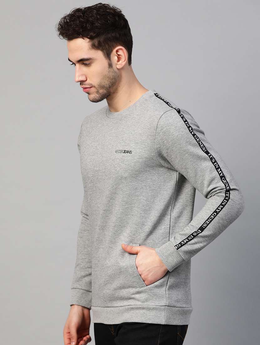 grey taped sweatshirt - 17584150 -  Standard Image - 1
