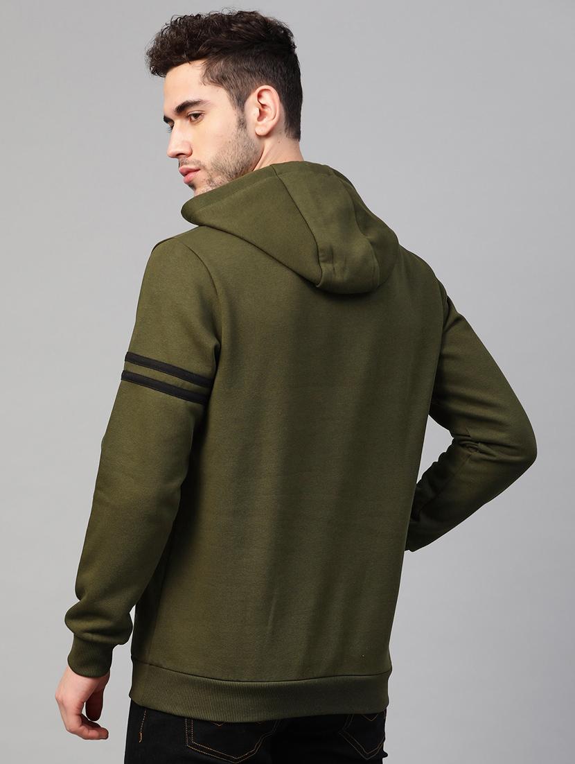 olive green taped sweatshirt - 17584155 - Standard Image - 1