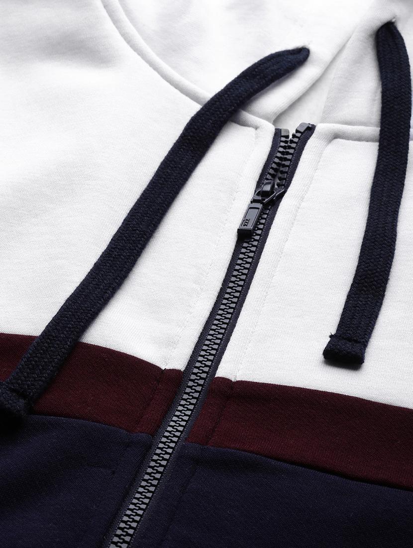 white color block cut & sew sweatshirt - 17584160 - Standard Image - 4
