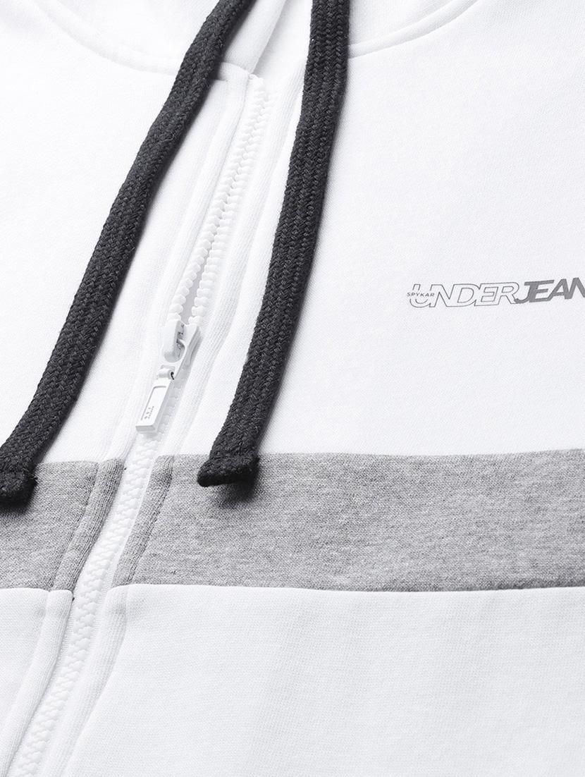 white color block cut & sew sweatshirt - 17584166 - Standard Image - 4