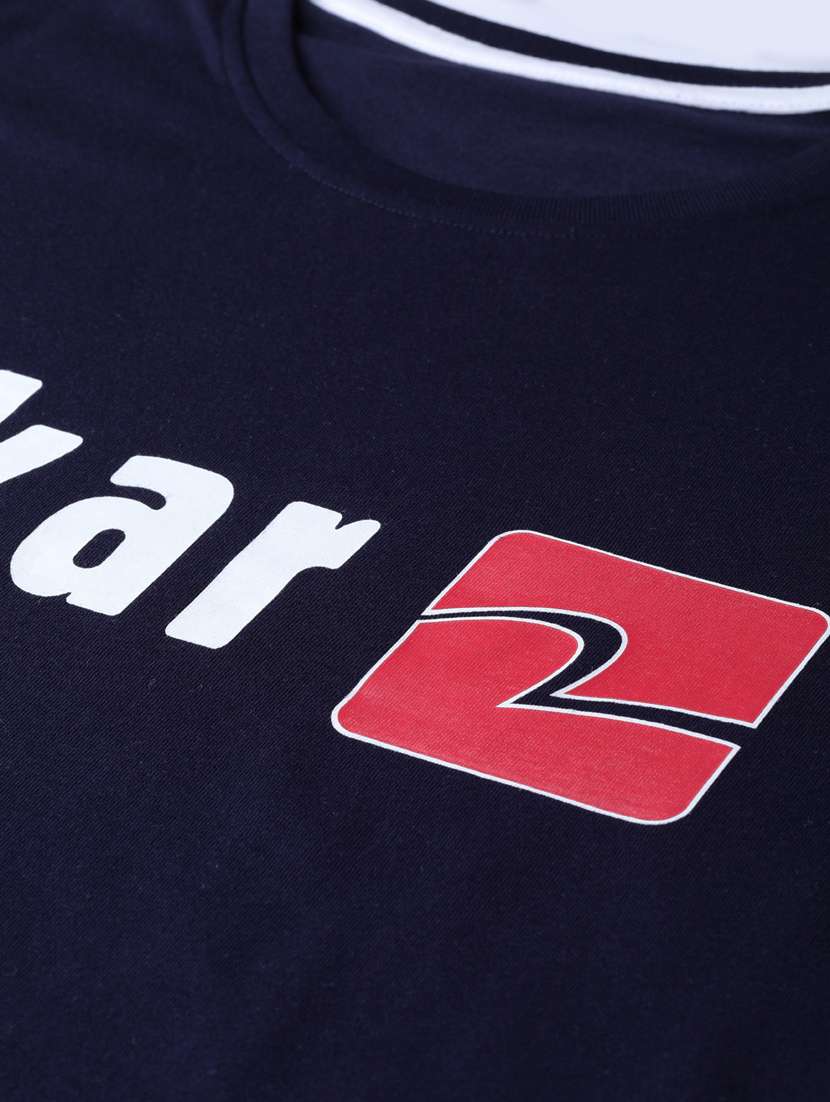 navy blue printed t-shirt - 17584189 -  Standard Image - 4
