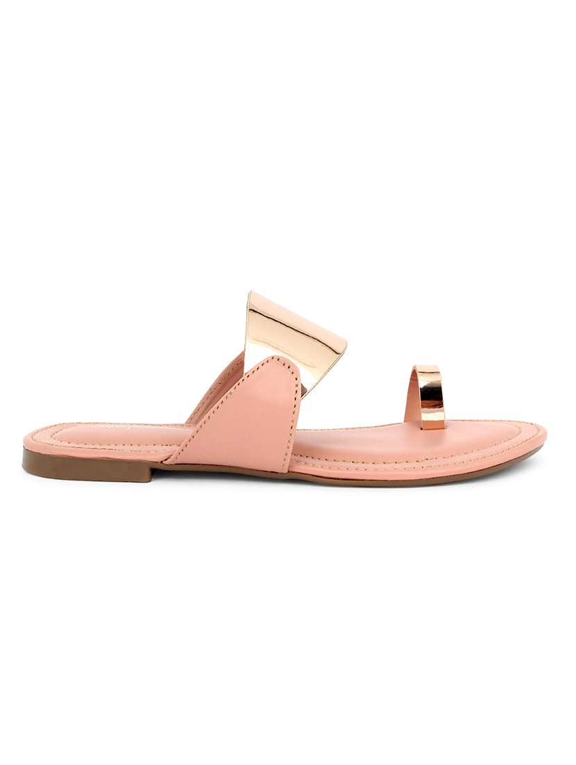 pink synthetic slip on sandals - 17584945 -  Standard Image - 1