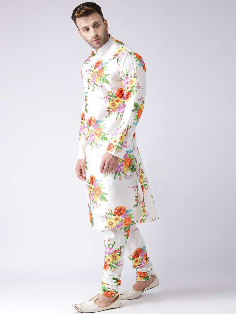 white floral ethnic wear set  - 17585771 -  Standard Image - 1