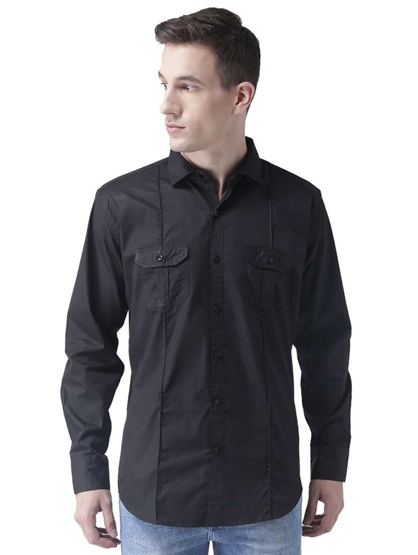 mens solid casual shirt