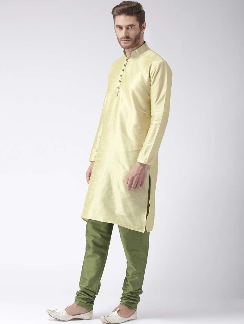 yellow solid kurta pyjama set - 17585912 -  Standard Image - 1