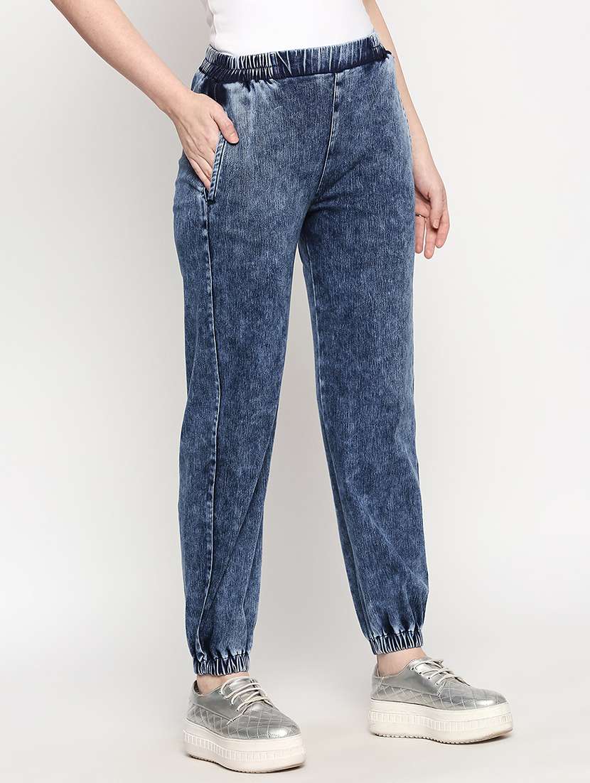 high rise washed joggers  - 17586061 -  Standard Image - 1