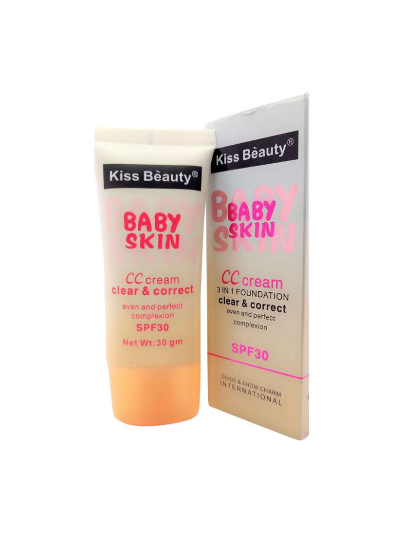 kiss beauty baby skin cc cream 3in1 foundation spf30